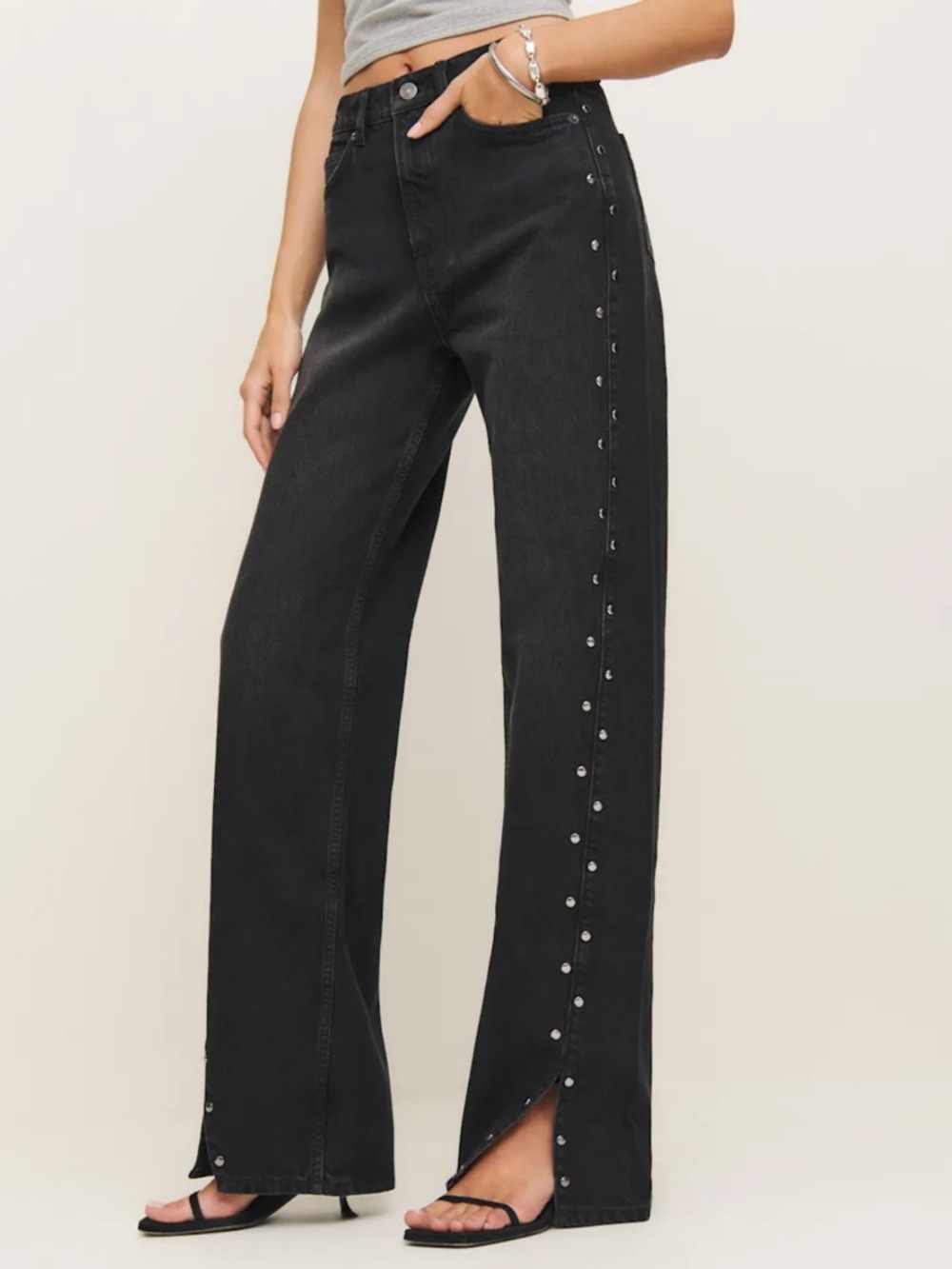 Reformation Studded Jeans